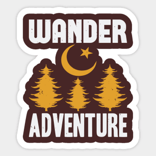 wander adventure Sticker